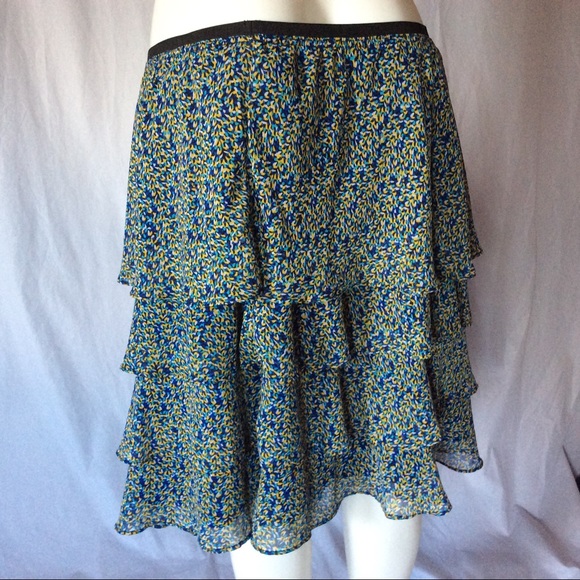 🚮 Avenue multicolor Tiered Polyester Midi Skirt - ruffles - Plus sized - Picture 6 of 8